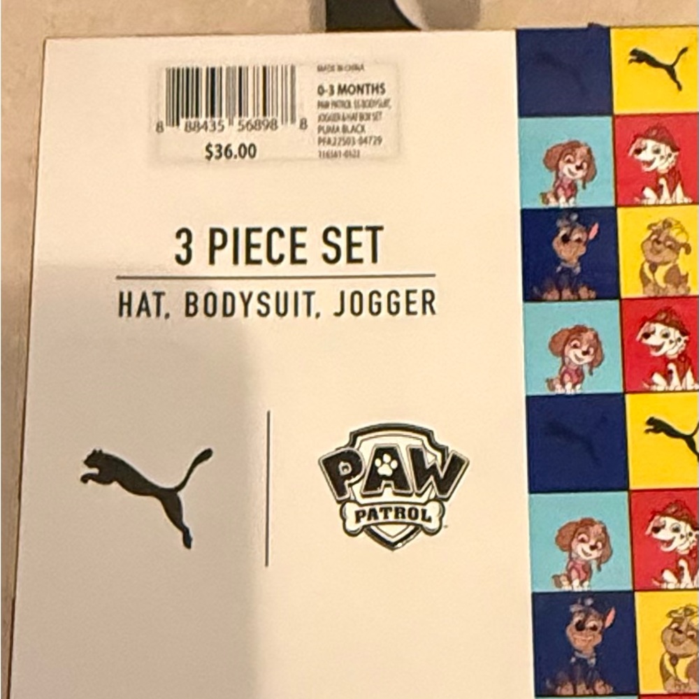 NIB Puma Paw Patrol 3 piece set. 0-3 months - Picture 9 of 9
